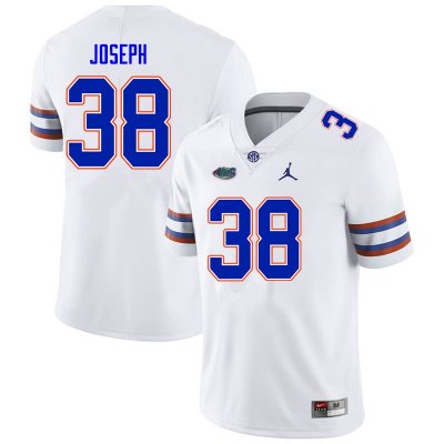 Men's Florida Gators #38 Carlson Joseph NCAA Nike White Authentic Stitched College Football Jersey YYB7262ZX